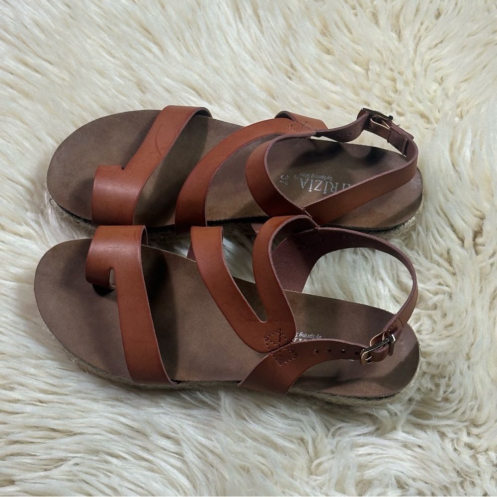 PATRIZIA casual Brown Leather Strappy Sandals -